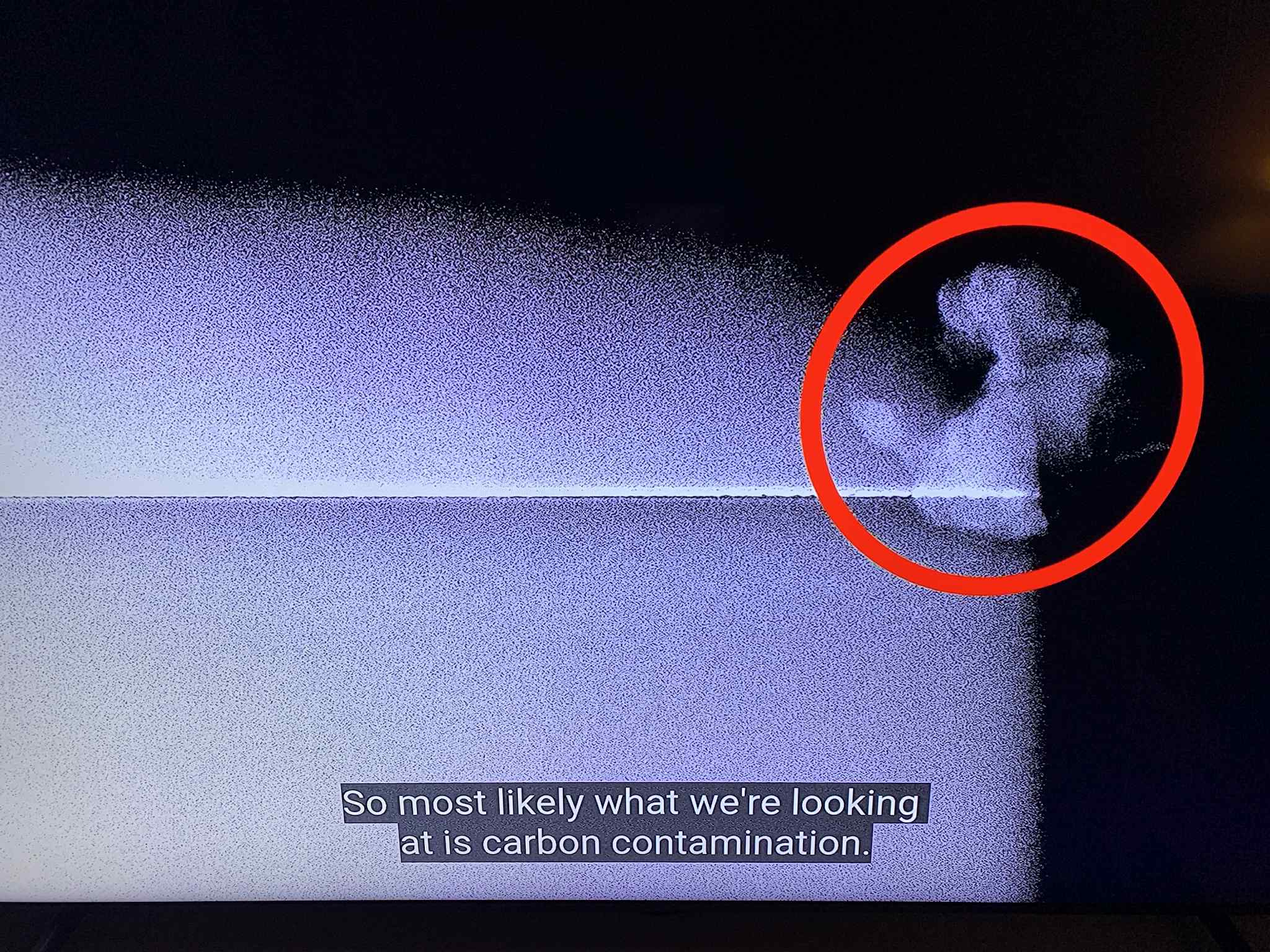 Fractal-like carbon 'contamination' growth