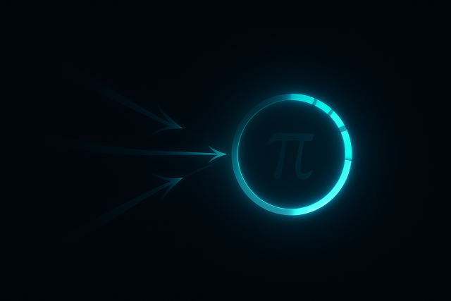 The emergence of pi