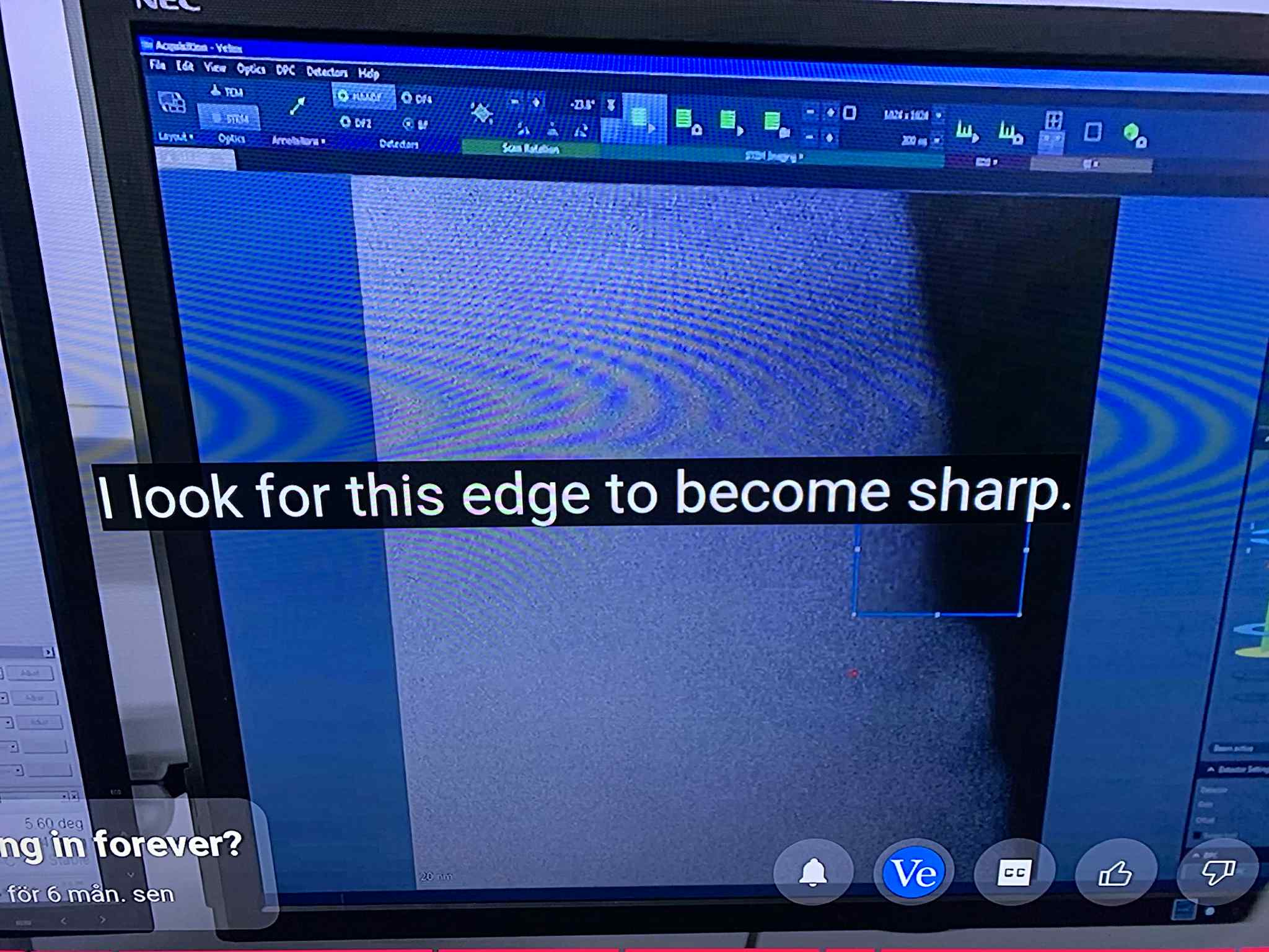 Subtitle: I look for this edge to become sharp
